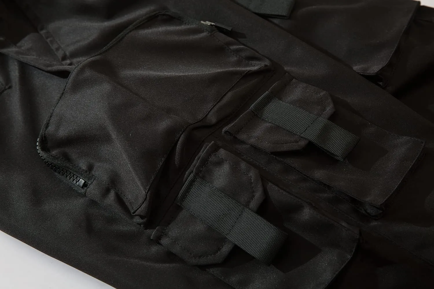Men's Cyberpunk Buckle Straps Harem Pants with Pockets