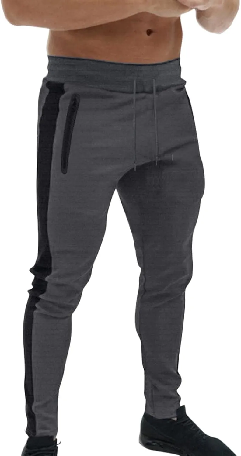Mens Hiking Outdoor Recreation Pants Thigh Mesh Gym Jogger Pants with Zipper Pockets Mens Sweatpants Men Pants Casual