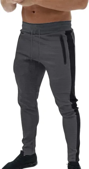 Mens Hiking Outdoor Recreation Pants Thigh Mesh Gym Jogger Pants with Zipper Pockets Mens Sweatpants Men Pants Casual