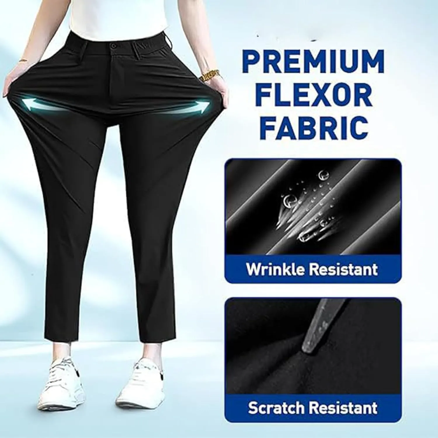 Mens Pants, Unisex Ultra Stretch Quick Drying Pants Casual Work Comfy Pant