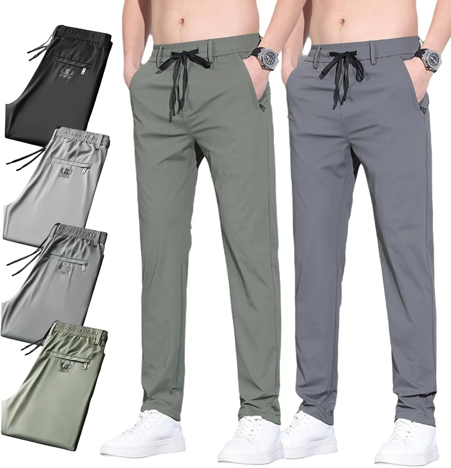Mens Pants, Unisex Ultra Stretch Quick Drying Pants Casual Work Comfy Pant