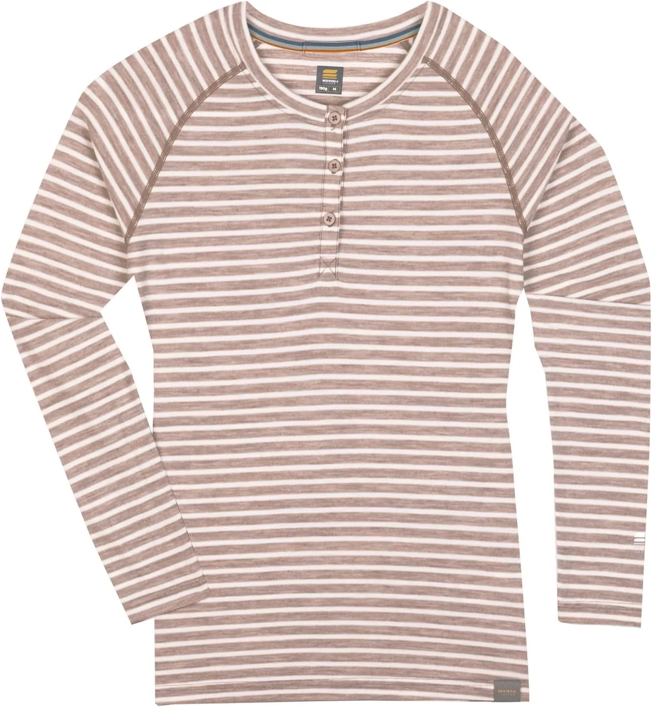 MERIWOOL Women's Base Layer Long Sleeve Henley - Lightweight Merino Wool Thermal Shirt