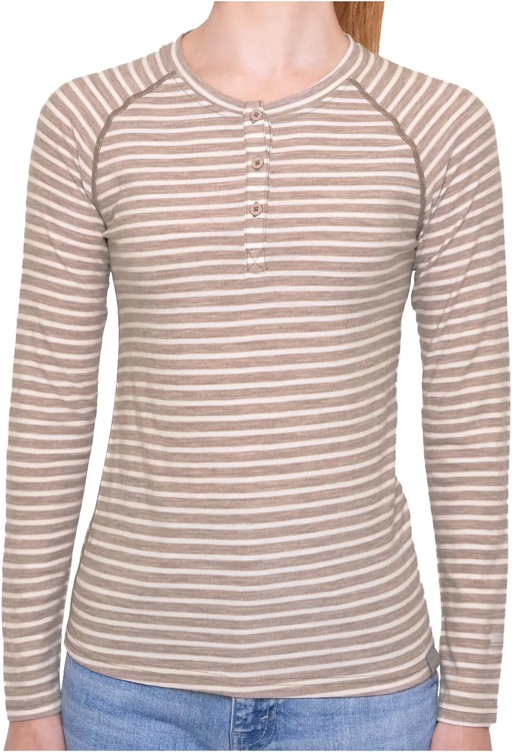 MERIWOOL Women's Base Layer Long Sleeve Henley - Lightweight Merino Wool Thermal Shirt