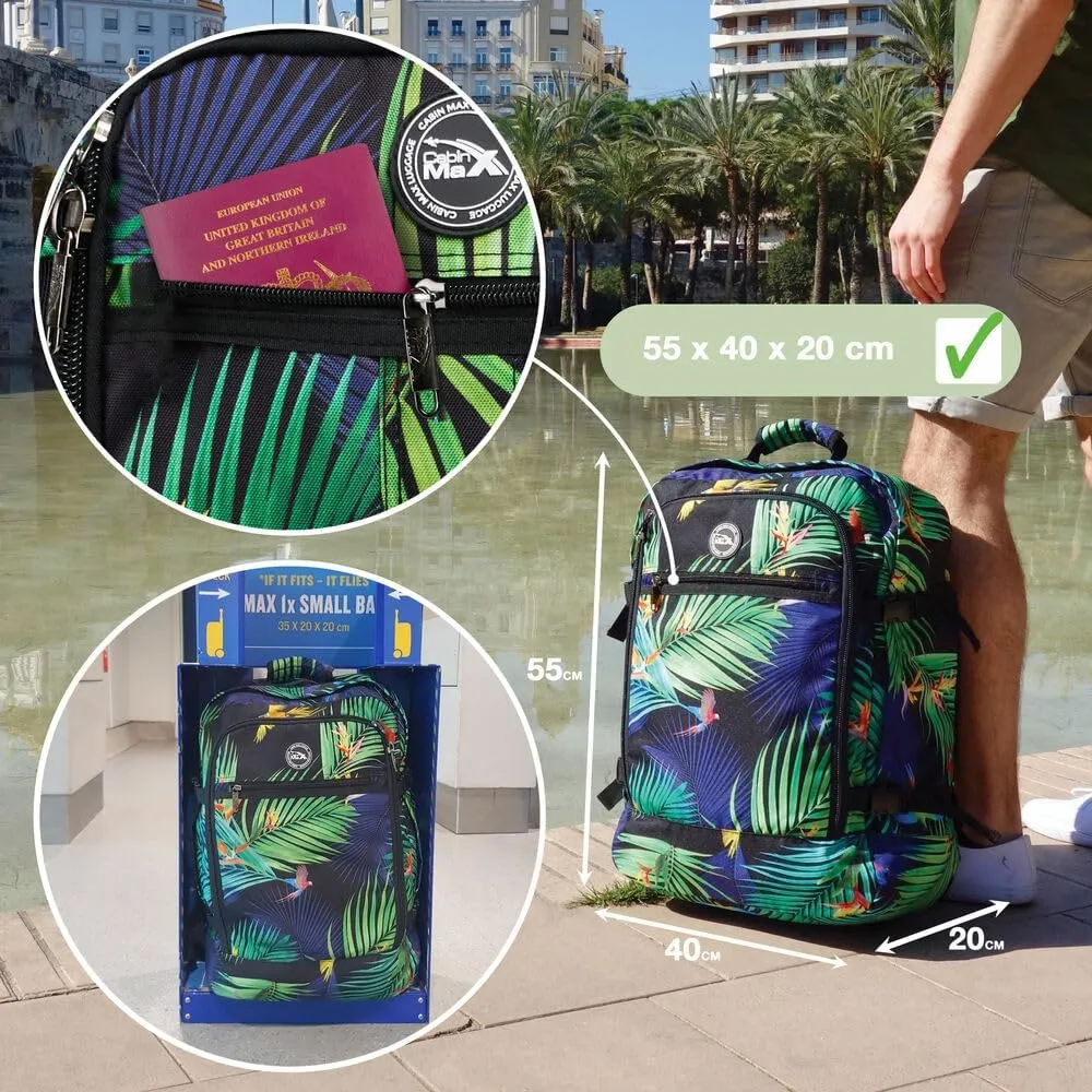 Metz 44L Travel Backpack Carry on Luggage Sized 55x40x20cm (22x16x8) Lightweight