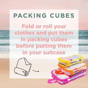 MIAMICA 3-Piece Luggage Packing Cubes, Black Mesh  Includes Small, Medium and Large Suitcase Organizers with Durable Design