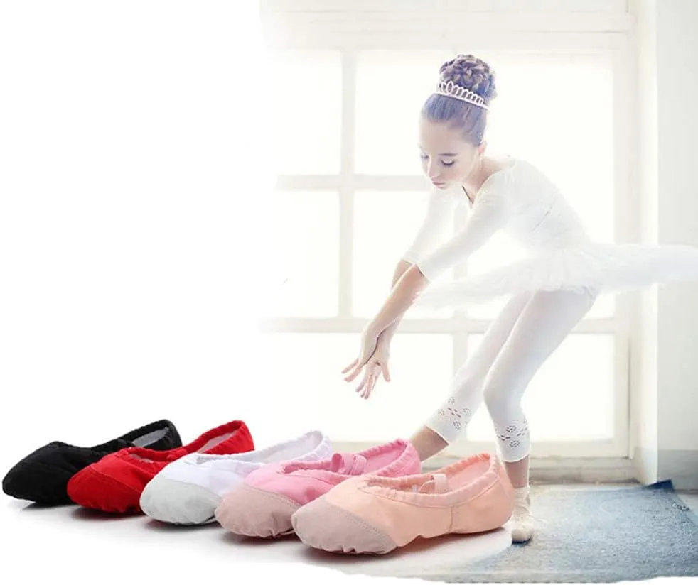 MSMAX Girls Ballet Dance Shoes Gymnastic Slippers for Toddler/Little Kids/Big Kids/Adult