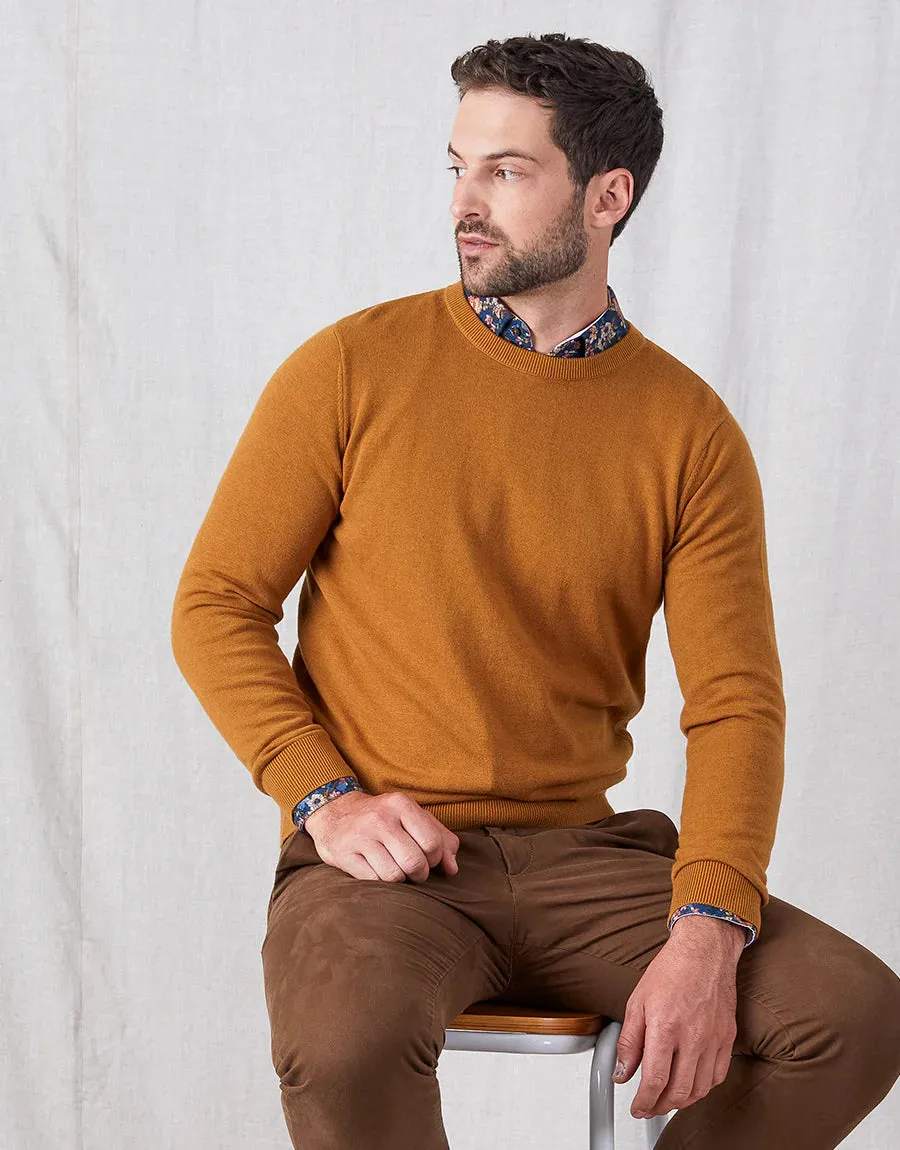 Naseby Crew Neck Merino - Camel