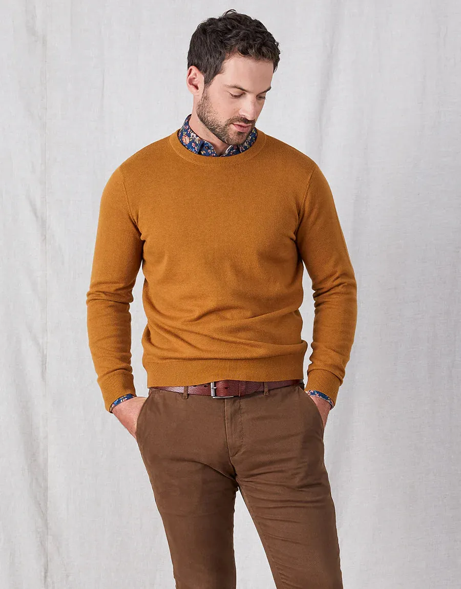 Naseby Crew Neck Merino - Camel