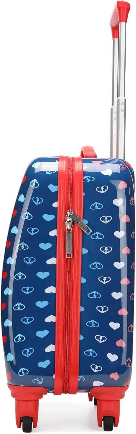 Nautica Kids Luggage - 18" Airline Approved Rolling Hardside Upright Carry-on Suitcase with Wheels (Nautica Peace)