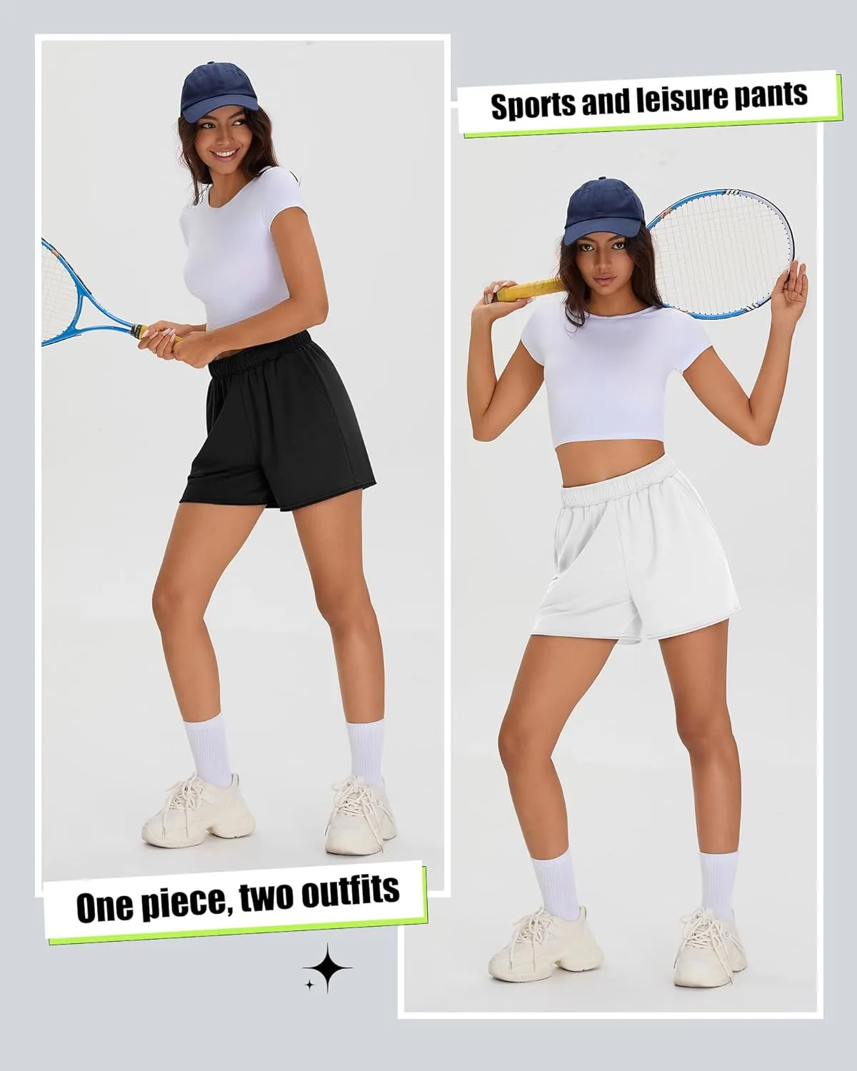 Neer 3 Pack Comfy Drawstring Shorts for Women Summer Lounge Sweat Short Raw Hem Athletic Running Workout Clothes with Pockets