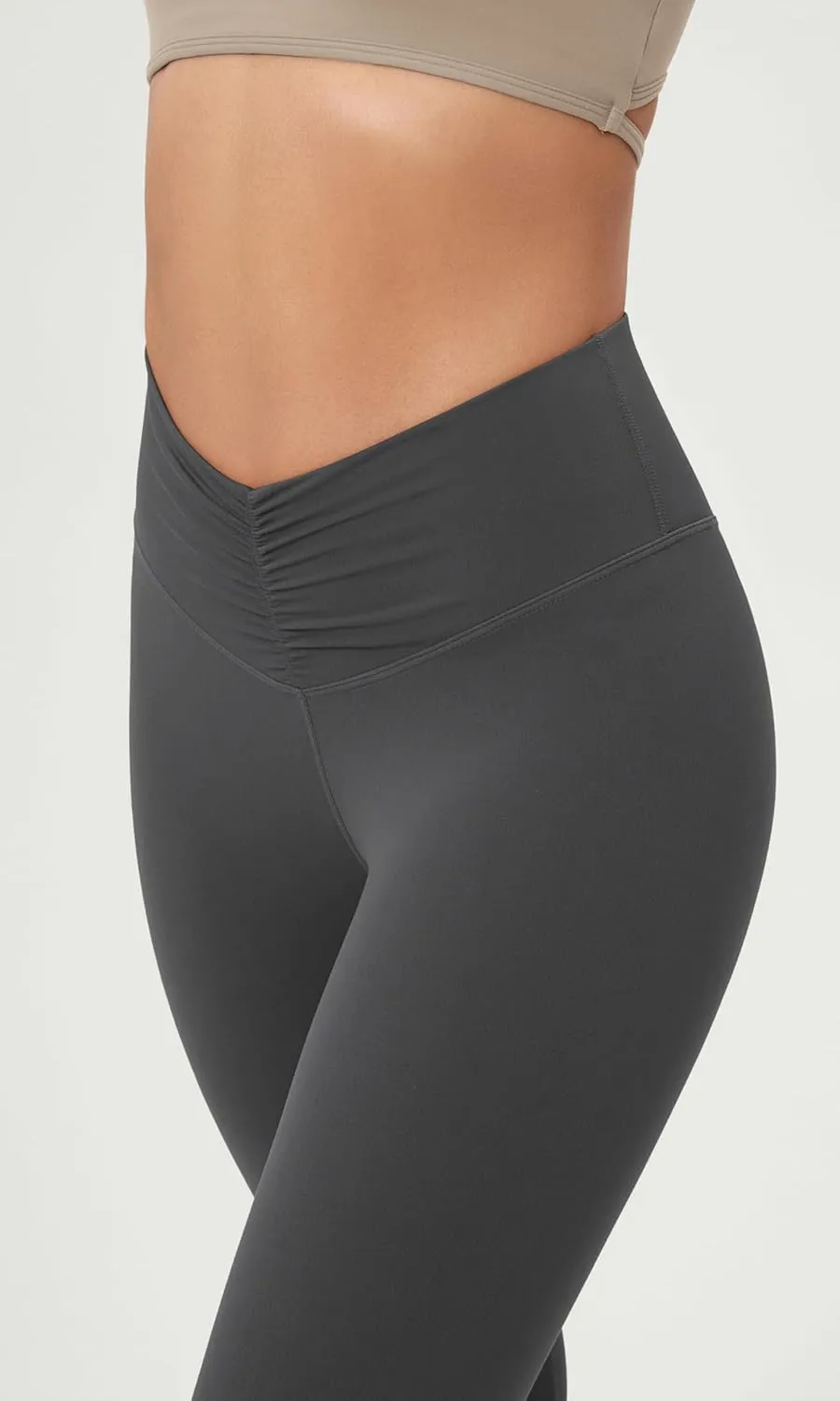 ODODOS Cloud Feeling Ruched Yoga Leggings for Women 25" / 28" High Waist Crossover Yoga Pants