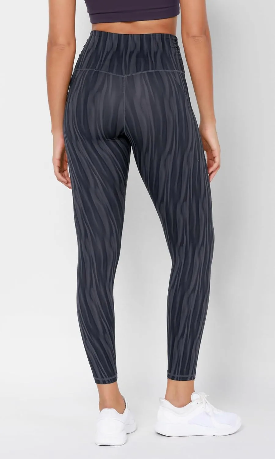 ODODOS Women's Gathered Cross Waist Yoga Leggings with Pockets, 25" / 28" Crossover Workout Yoga Pants