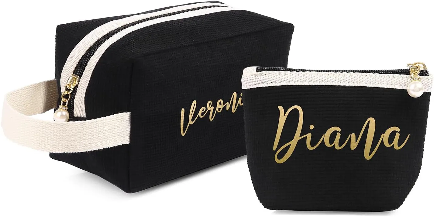Personalized Toiletry Bag Set for Women Girls with Name Custom Dopp Kits Travel Organizer for Women Wife Mother Daughter Gifts (Color 1-Set), NE005400