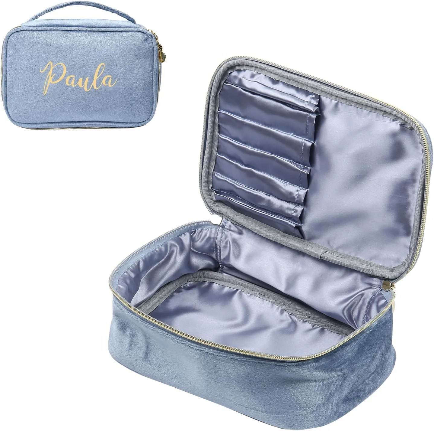 Personalized Toiletry Bag Set for Women Gitfs with Name Custom Dopp Kits Travel Organizer for Wife Mother Daughter Mother's Day (Color 4)