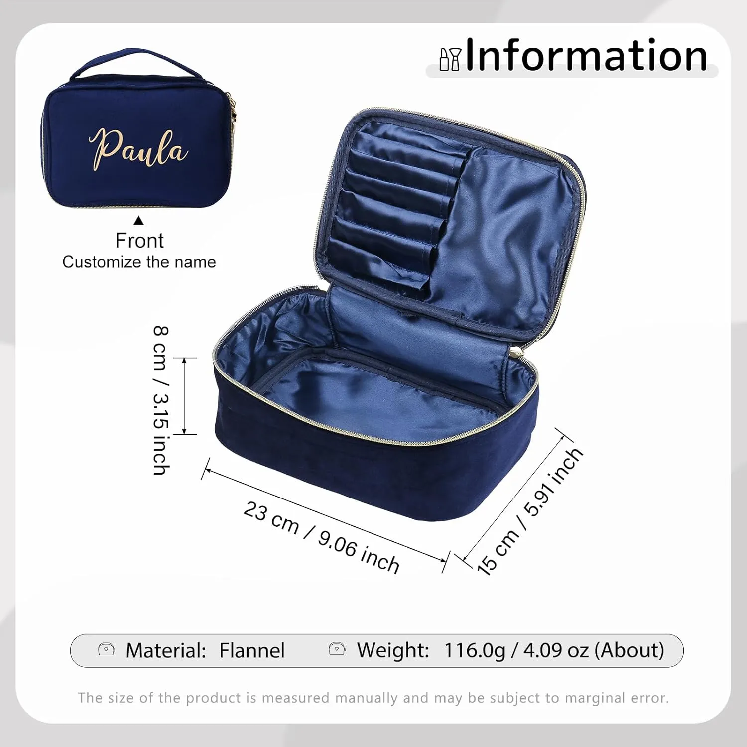 Personalized Toiletry Bag Set for Women Gitfs with Name Custom Dopp Kits Travel Organizer for Wife Mother Daughter Mother's Day (Color 5)