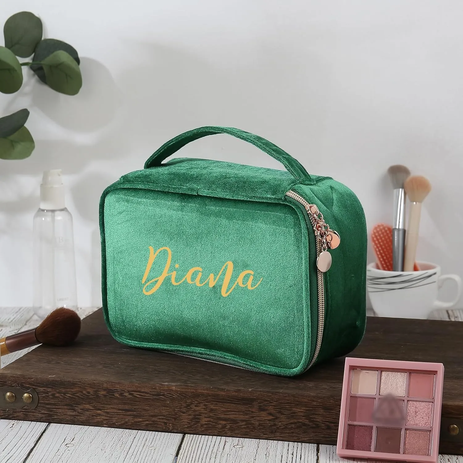 Personalized Toiletry Bag Set for Women Gitfs with Name Custom Dopp Kits Travel Organizer for Wife Mother Daughter Mother's Day (Color 6)