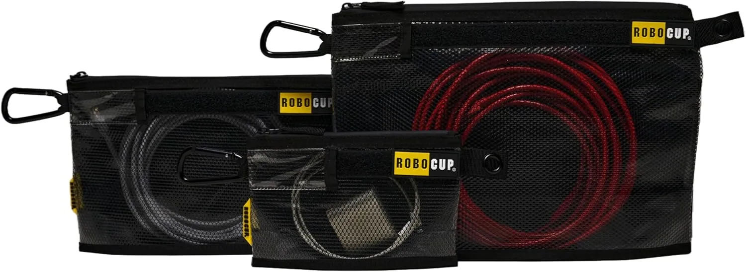 Pro Zippered Storage Pouch, 3 Sizes Sold Individually or a Set of 3 | Water-Resistant Durable Design, (Set of 3)