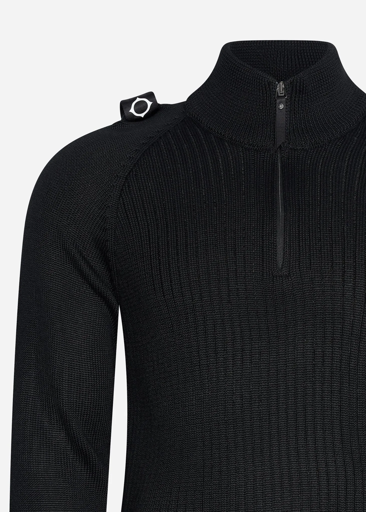 Quarter zip knit - jet black