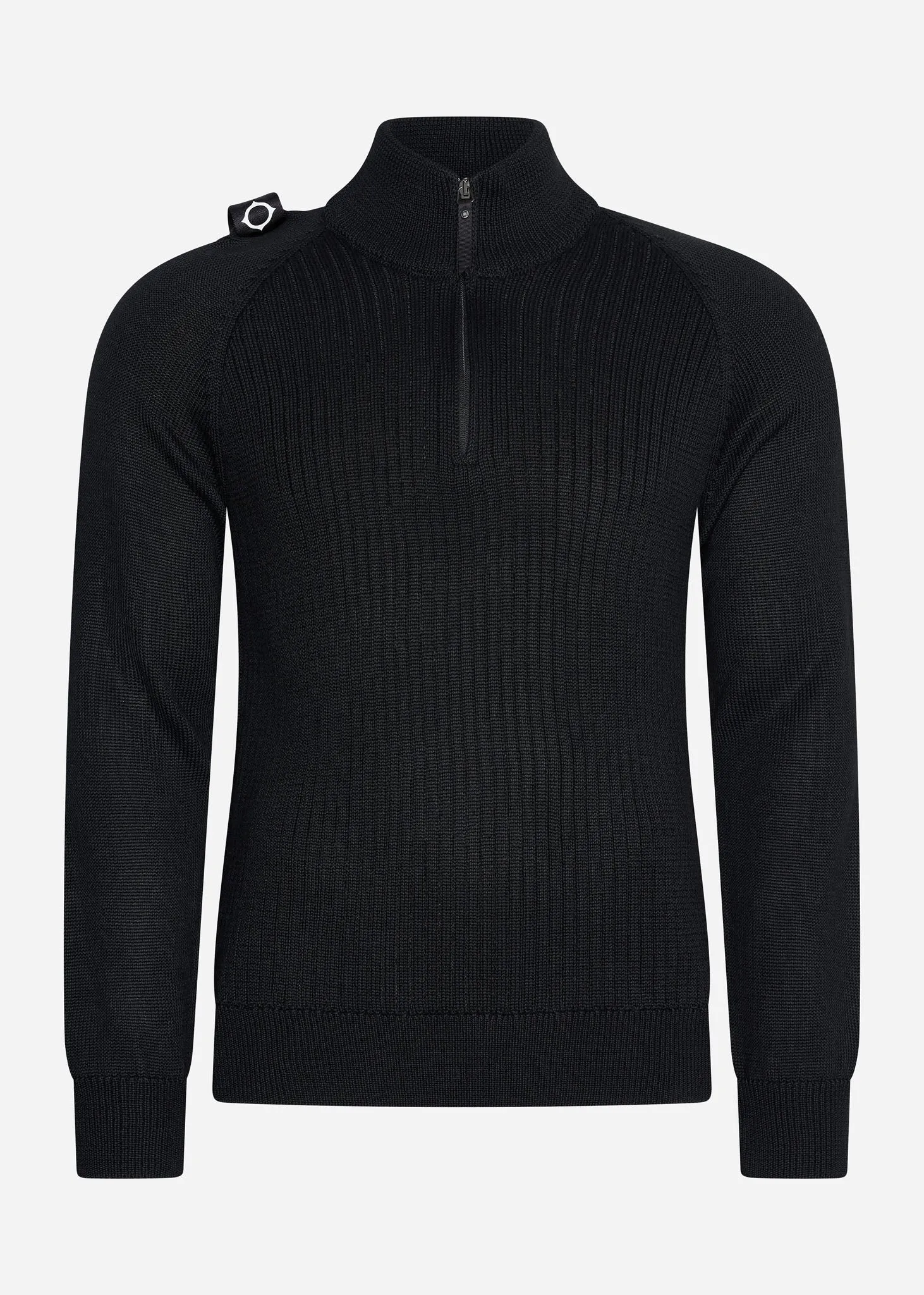 Quarter zip knit - jet black