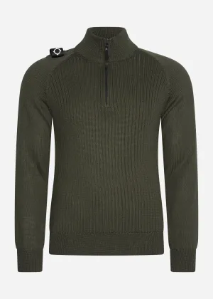 Quarter zip knit - oil slick