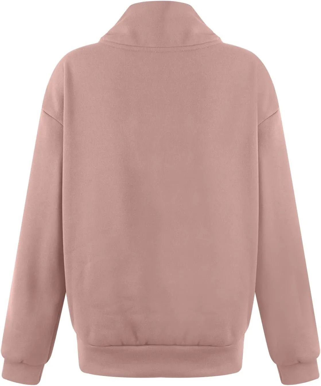 Quarter Zip Pullover Women Fleece Fall Oversized Sweatshirts Long Sleeve Casual Pullover Sweater Winter Clothes 2024