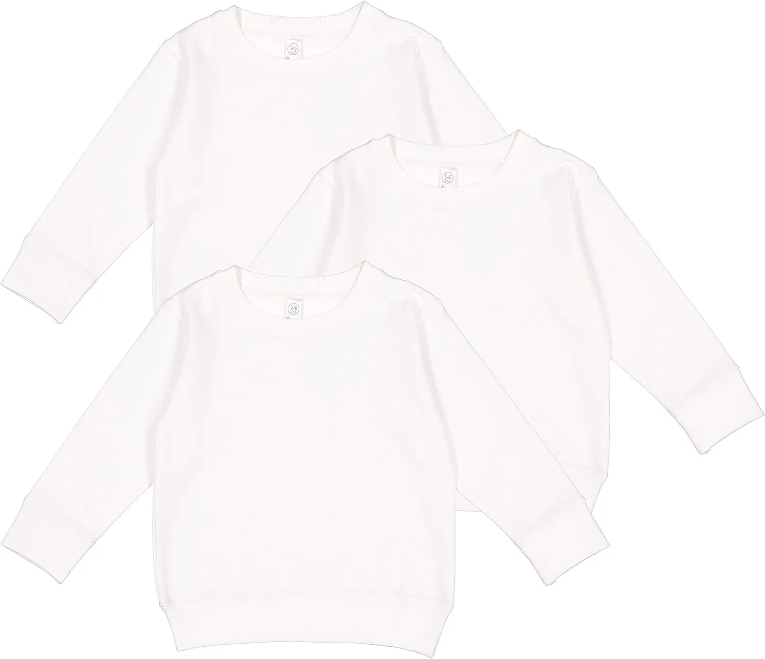 RABBIT SKINS Toddler Boy & Girl Fleece Long Sleeve Pullover Sweatshirt| 2T to Size 7, 3 Pack Bulk Set
