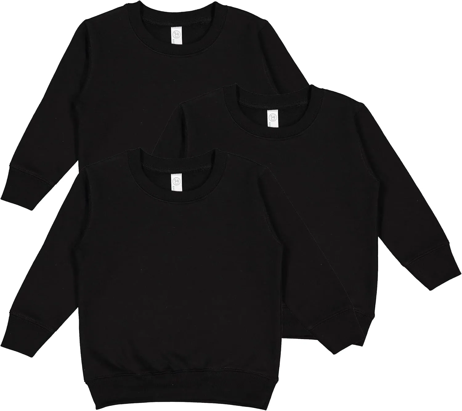 RABBIT SKINS Toddler Boy & Girl Fleece Long Sleeve Pullover Sweatshirt| 2T to Size 7, 3 Pack Bulk Set