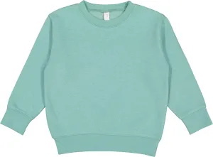 RABBIT SKINS Toddler Boy & Girl Fleece Long Sleeve Pullover Sweatshirt, Saltwater, 4T