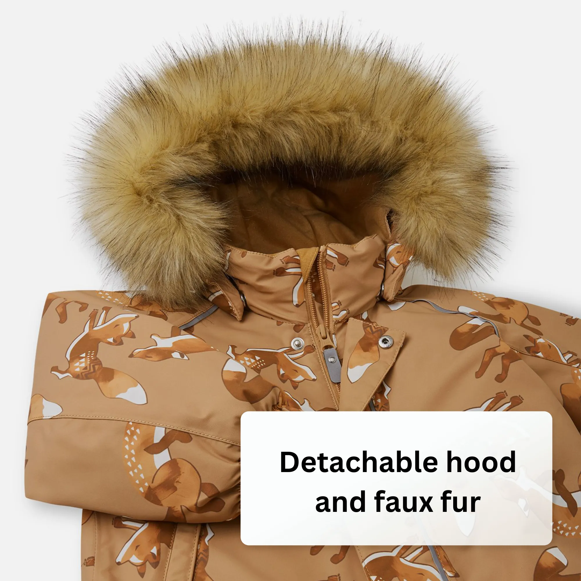 Reima Toddlers' Lappi Waterproof Snowsuit - Peanut Brown