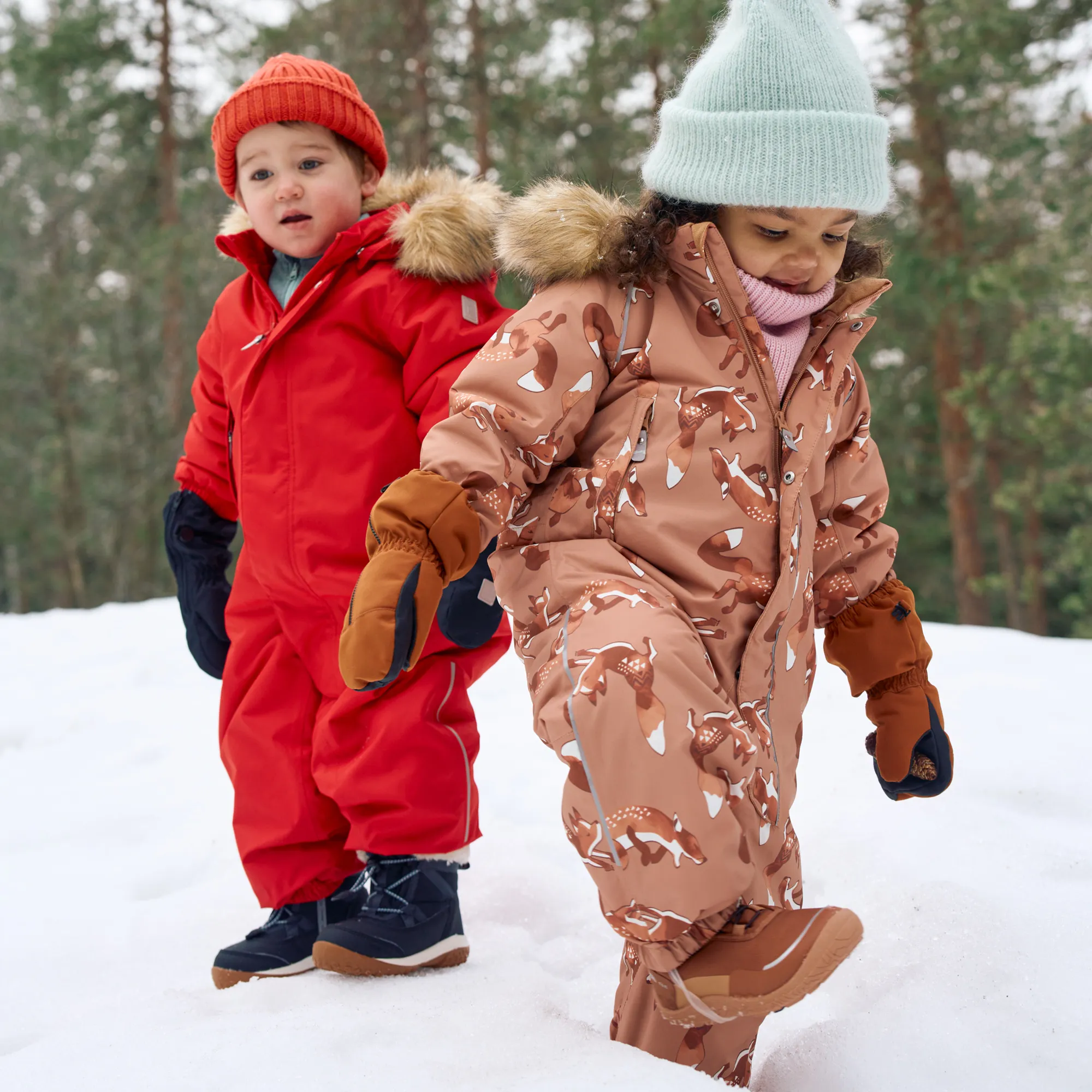 Reima Toddlers' Lappi Waterproof Snowsuit - Peanut Brown