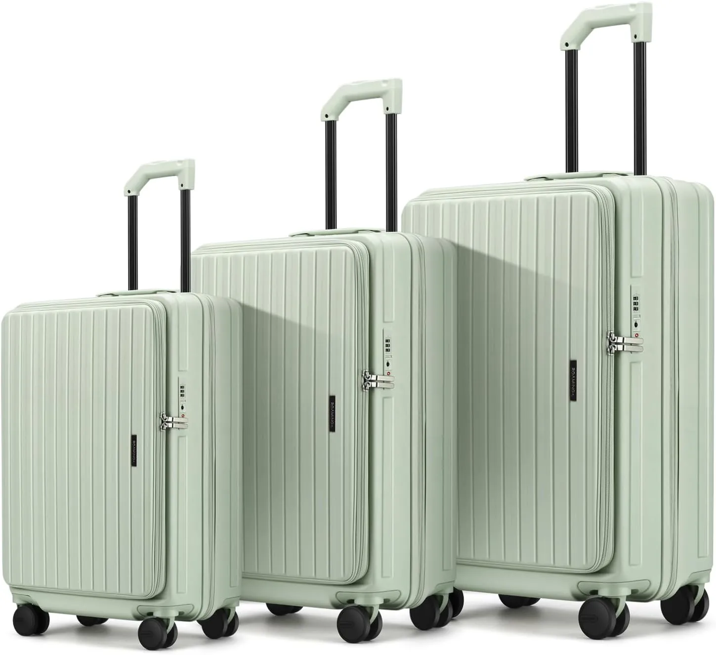 ROAMING Luggage Sets Hard shell Suitcase Top Opening Expandable with Spinner Wheels,Sturdy Large Suitcase Tsa Lock 20 Inch Carry on 24/28 Inch Checked Luggage,3-Piece Set (20/24/28) for Woman Men.