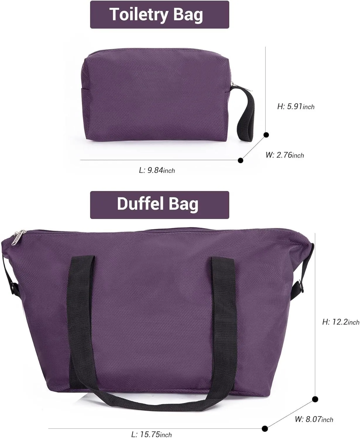 Rolling Garment Bags for travel18 Suitcase/Travelbag/Toiletry Bag, Lightweight Travel Luggage Suitcase with Silent 360 Rotating Wheels, Softshell Durable Design (Wine Red)(Purple)