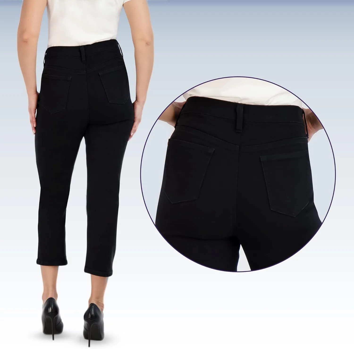 Savi Parker Maternity Jeans for Women, Straight Leg Elastic Under Belly High Waist Pant, Pregnancy Clothes for All Seasons