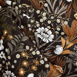 See You at Six Evening Meadow Floral French Terry Black
