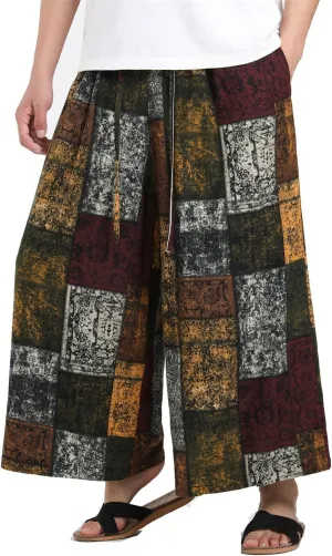 Seidarise Men's Wide Leg Casual Harem Linen Japanese Yoga Harem Pants Hip hop Joggers Baggy