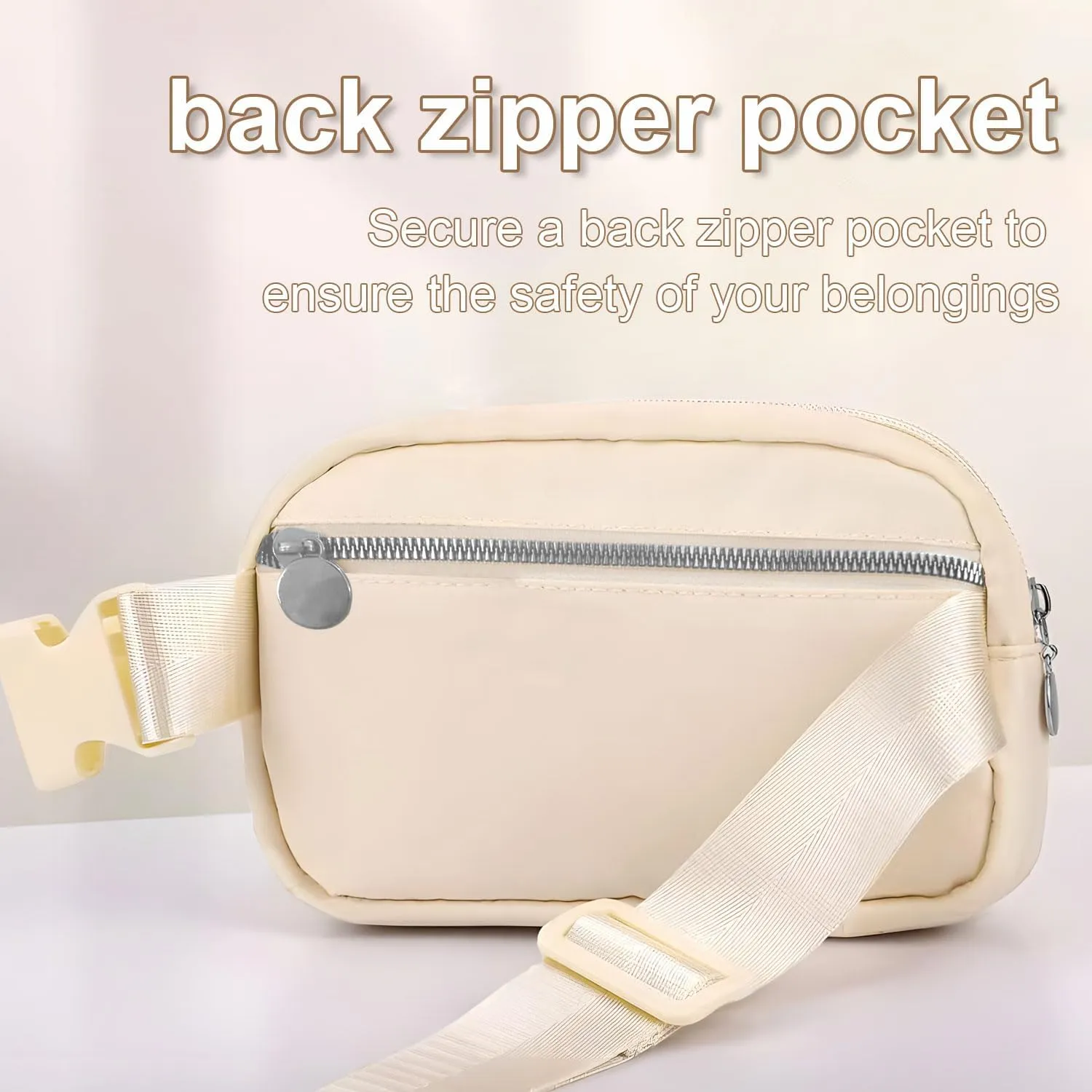 Small Waist Fanny Pack Belt Bag with Initial Letter Belt Bag Patch Adjustable Strap for Women Girls Running Traveling, Cute Mini Crossbody Bag Travel Purse Trendy Valentines New Year Gift|Cream T