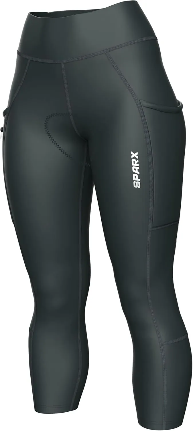 Sparx Women Padded Bike Pants Cycling Shorts Bicycle Thermal Capris 3/4 Winter Biking Tights