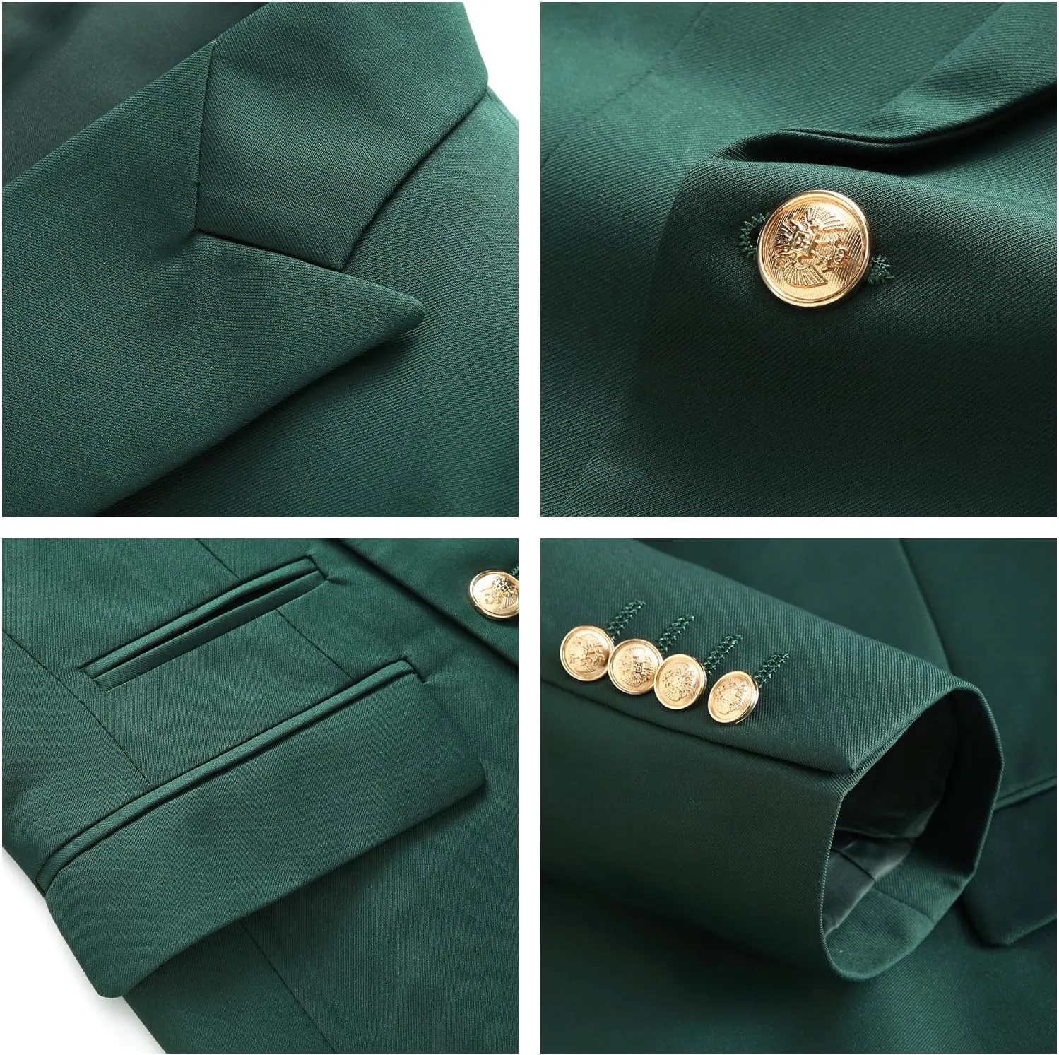 Suit for Men Solid Double Breasted 2 Piece Tuxedo Set Regular Fit Peak Lapels Jacket and Pants