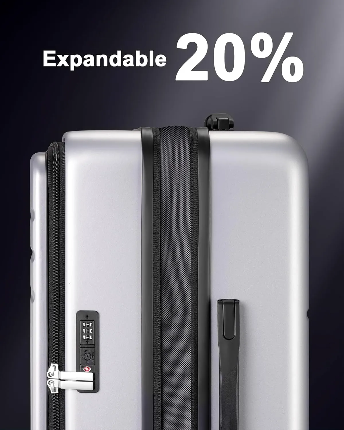 Suitour Luggage sets 2 pieceExpandable PC Hard Shell Luggage Sets 20" Carry-On 24" Checkd Suitcase Set