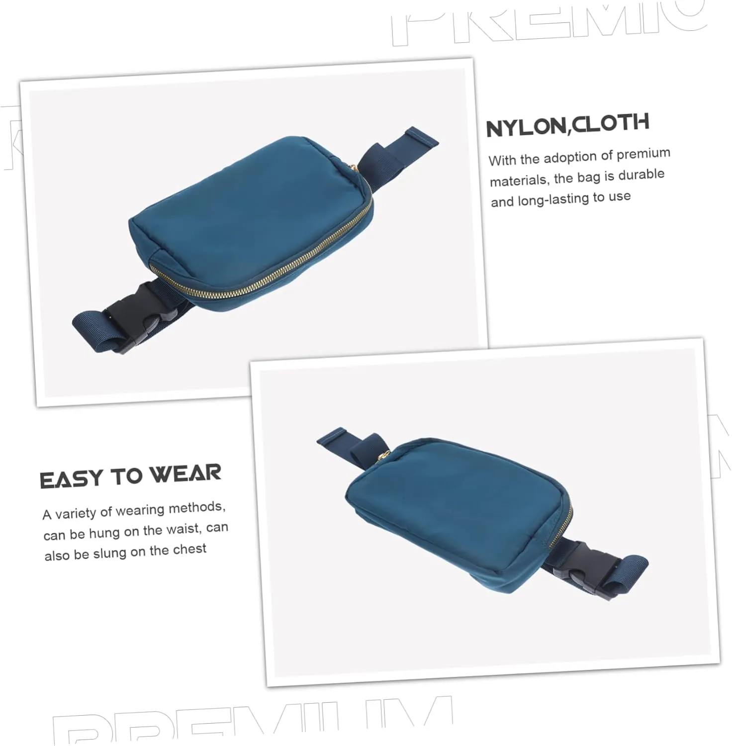 SUPVOX Fashionable Hiking Waist Bag Lightweight Portable Fanny Pack for Travel Durable Design with Smooth Zipper for Running Cycling and Outdoor Activities