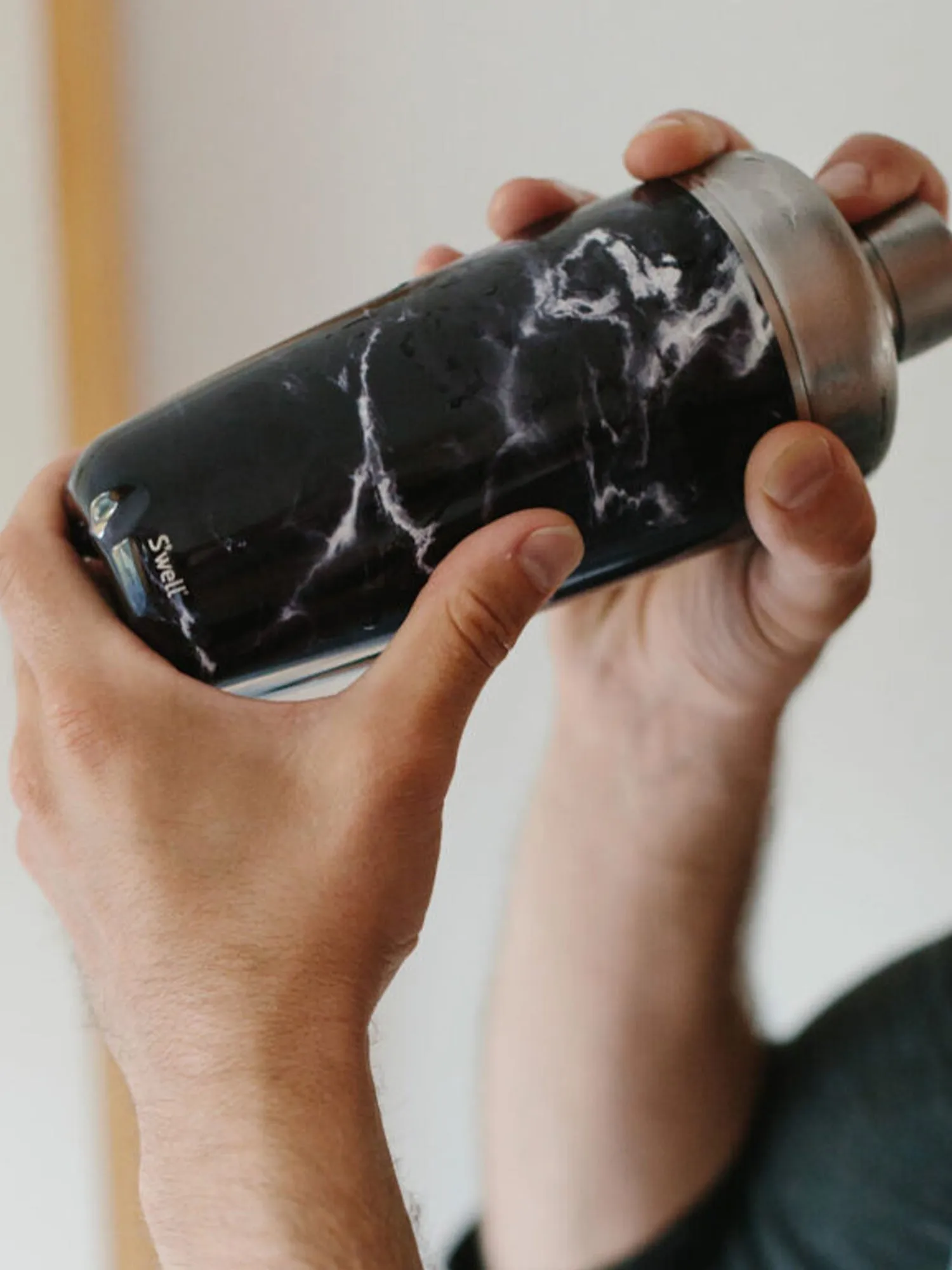 S'well 18oz Black Marble Cocktail Shaker Set