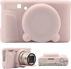 SZHSYJY Camera Case for Canon PowerShot SX740/ SX730 Digital Camera,Soft Silicone Protective Bag Removable Lens Cover,Anti-Scratch Slim Fit Lightweight Protective Case. (Jelly Pink)