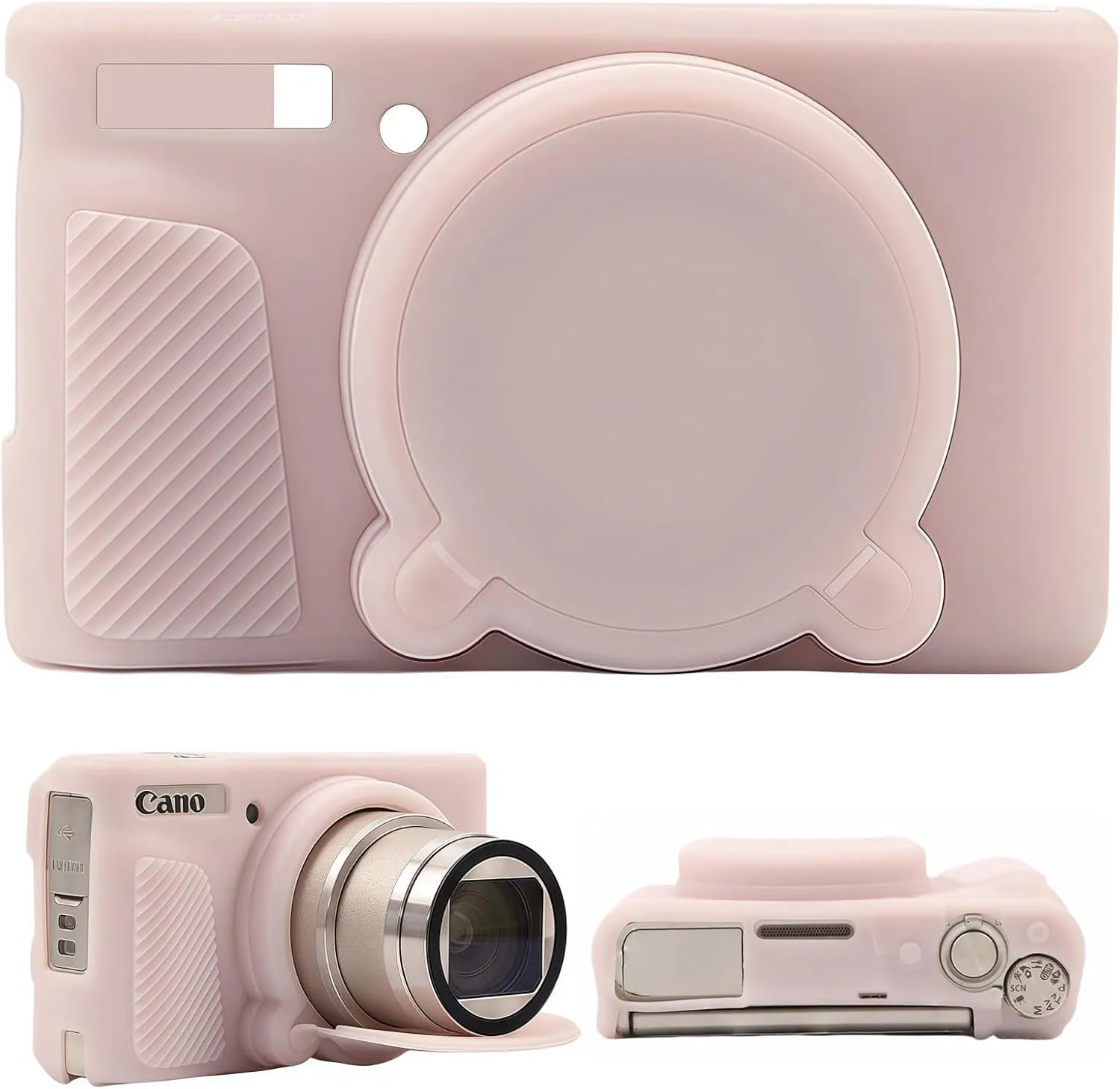 SZHSYJY Camera Case for Canon PowerShot SX740/ SX730 Digital Camera,Soft Silicone Protective Bag Removable Lens Cover,Anti-Scratch Slim Fit Lightweight Protective Case. (Jelly Pink)