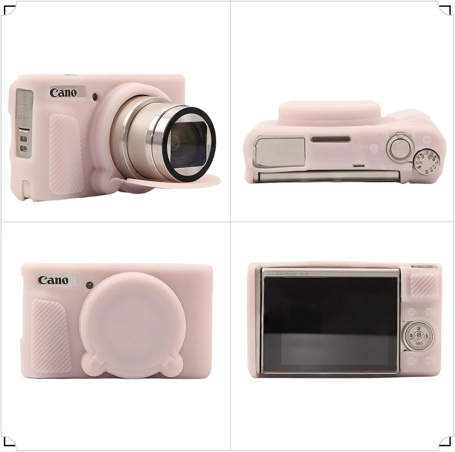 SZHSYJY Camera Case for Canon PowerShot SX740/ SX730 Digital Camera,Soft Silicone Protective Bag Removable Lens Cover,Anti-Scratch Slim Fit Lightweight Protective Case. (Jelly Pink)