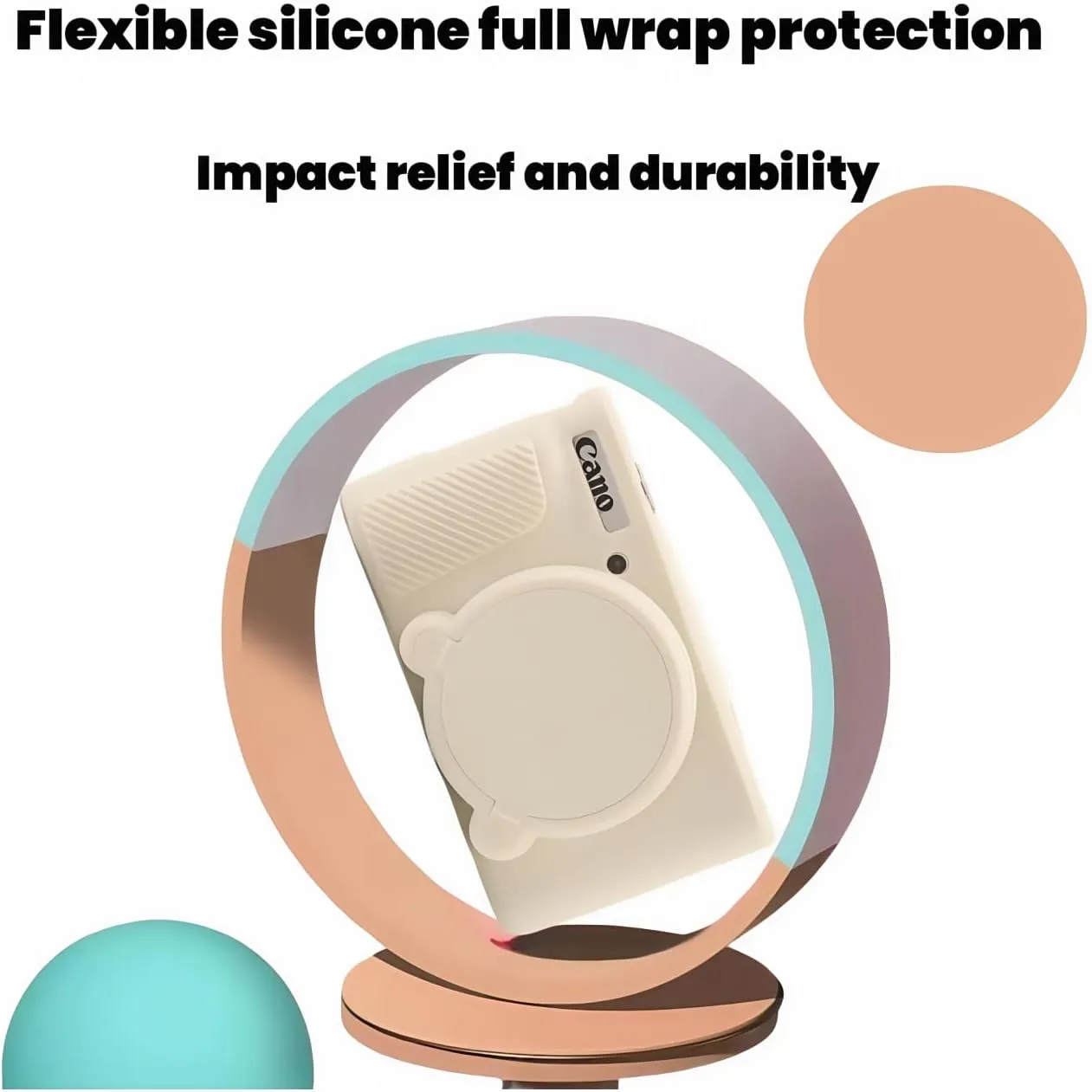SZHSYJY Camera Case for Canon PowerShot SX740/ SX730 Digital Camera,Soft Silicone Protective Bag Removable Lens Cover,Anti-Scratch Slim Fit Lightweight Protective Case. (Misty White)