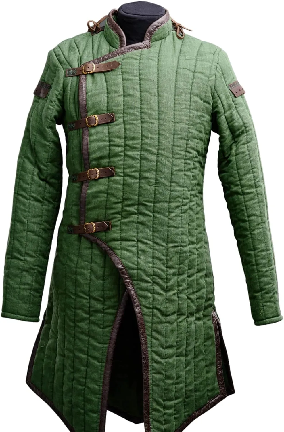 Thick Padded Full Sleeves Gambeson Coat Aketon Jacket Armor, Cotton Fabric | Historical Clothing