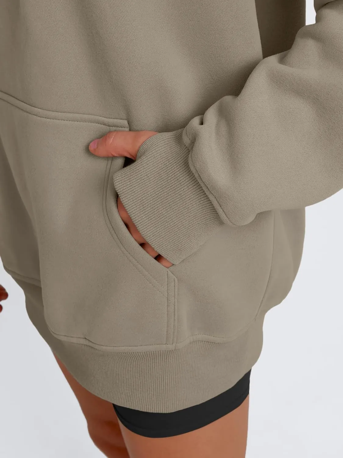 Trendy Queen Womens Oversized Sweatshirts Quarter Zip Pullover Long Sleeve Fall Fashion 2025 Winter Clothes Thumb Holes