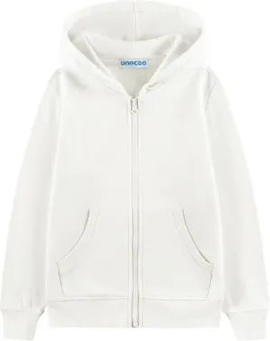 UNACOO Girls Boys Zip Up Hoodie Soft Fleece Sweatshirt Kids Hoodies for Toddler Zipper hoodie Jacket (Age 3-12 Years)