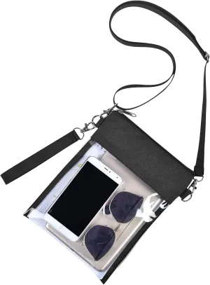 USPECLARE Clear Crossbody Purse Bag Stadium Approved Clear Tote Bag for Work Concert Sports