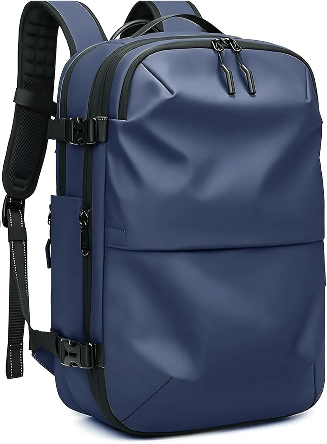 VacPack Backpack with Vacuum, 60L Airback Backpack, Waterproof with TSA Lock, Compression Feature, Fits 17 Laptop, Ideal for Airplane Travel (Blue)